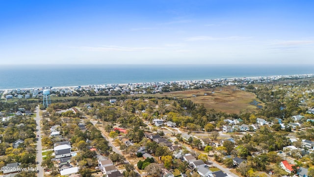 2705 E Oak Island Dr, Oak Island, NC 28465 - aerial overview of property's location featuring nearby suburban area and a large body of water