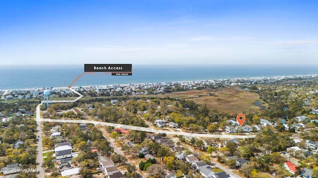2705 E Oak Island Dr, Oak Island, NC 28465 - aerial view of property's location featuring a nearby body of water