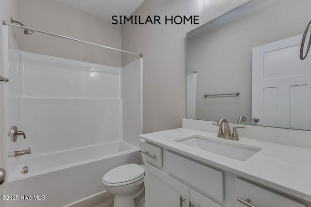 98 NE Dr NW, Calabash, NC 28467 - bathroom featuring vanity, toilet, and bathing tub / shower combination