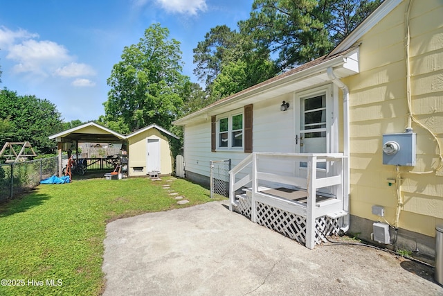 1605 Edgewood Dr, Elizabeth City, NC 27909 - view of patio featuring a carport