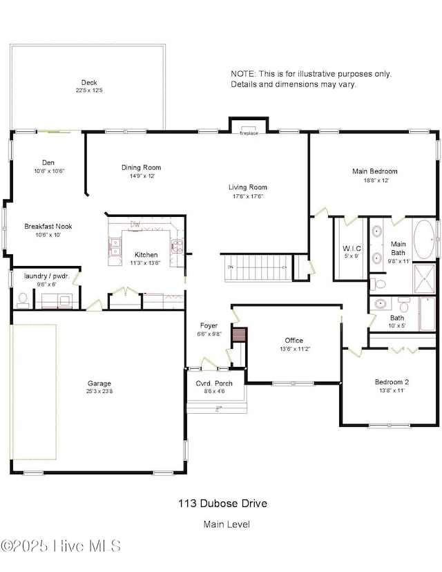 113 Dubose Dr, West End, NC 27376 - property floor plan