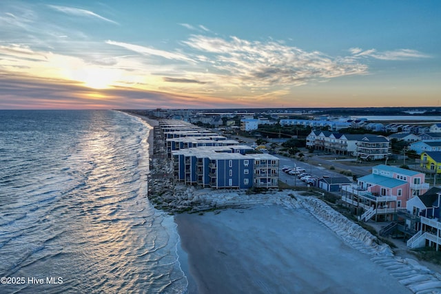 2264 New River Inlet Rd Unit 210, North Topsail Beach, NC 28460 - aerial view at dusk of view of water and beach