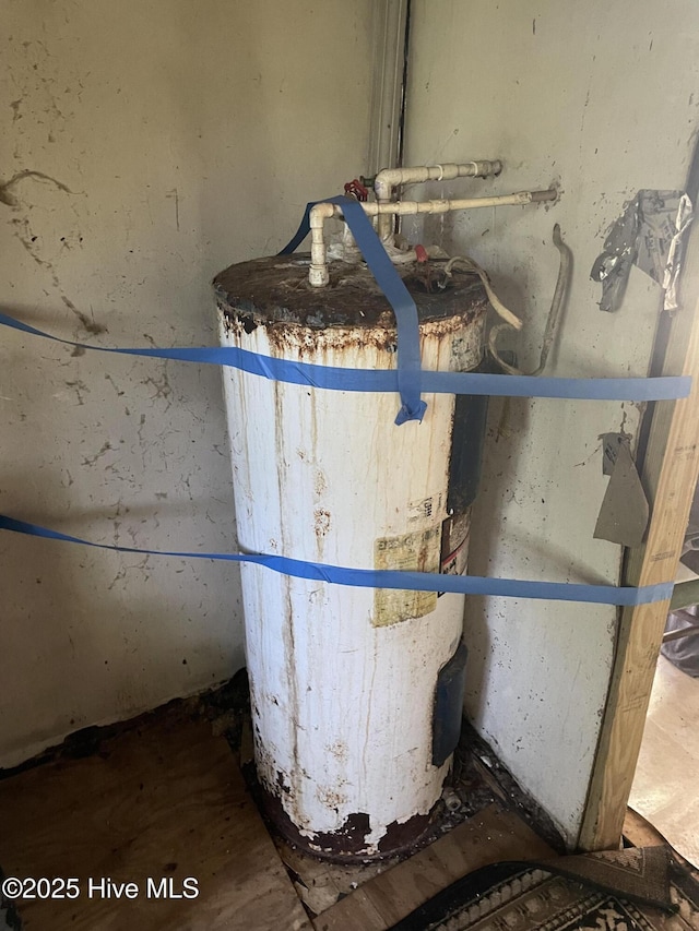 512 Walton Ln, Tyner, NC 27980 - detailed view of gas water heater