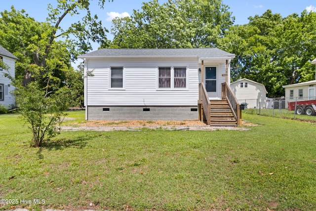 406 Walnut St, Elizabeth City, NC 27909 - view of front facade with crawl space and roof with shingles