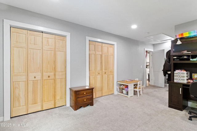 406 Walnut St, Elizabeth City, NC 27909 - game room with carpet, a desk, and recessed lighting