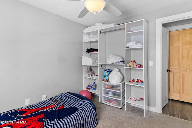 406 Walnut St, Elizabeth City, NC 27909 - bedroom with carpet flooring and a ceiling fan