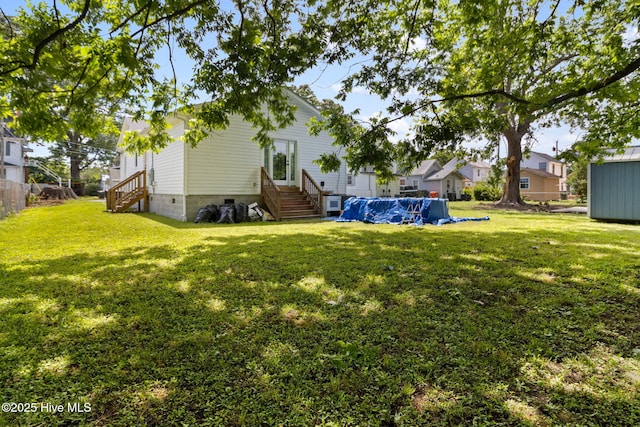 406 Walnut St, Elizabeth City, NC 27909 - view of green lawn featuring entry steps