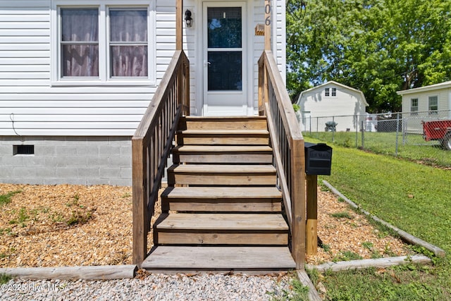 406 Walnut St, Elizabeth City, NC 27909 - view of exterior entry with crawl space