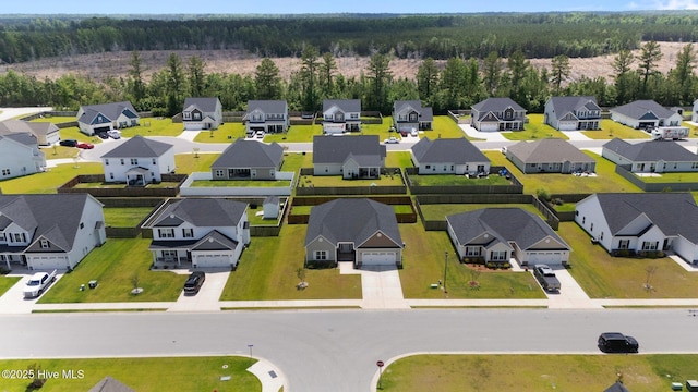 2001 Snapper St, New Bern, NC 28562 - aerial view of residential area featuring a heavily wooded area