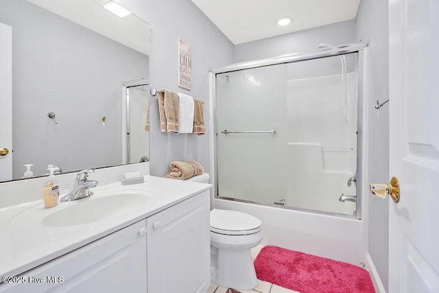 3212 Wexford Way, Southport, NC 28461 - bathroom featuring vanity and bath / shower combo with glass door