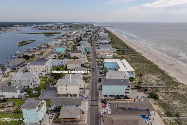 909 Carolina Beach Ave N Unit 2B, Carolina Beach, NC 28428 - drone / aerial view of waterfront with a beach