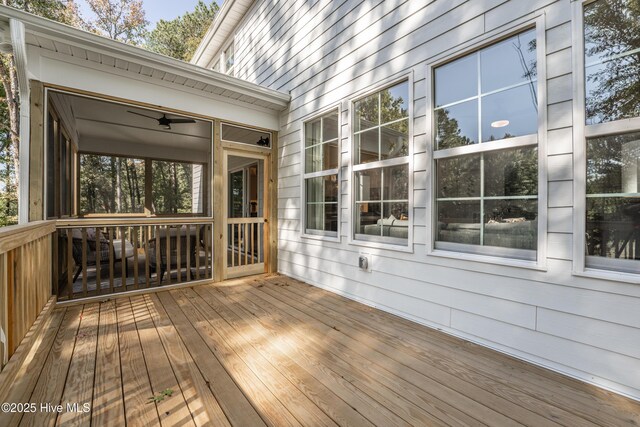 1004 Fawn Valley Way, Wilmington, NC 28409 - deck featuring a sunroom