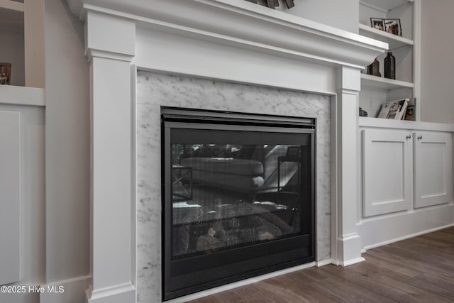 1004 Fawn Valley Way, Wilmington, NC 28409 - detailed view of a high end fireplace, wood finished floors, and baseboards