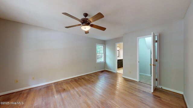 165 Sandhurst Pl, Southern Pines, NC 28387 - spare room featuring ceiling fan, wood finished floors, and baseboards