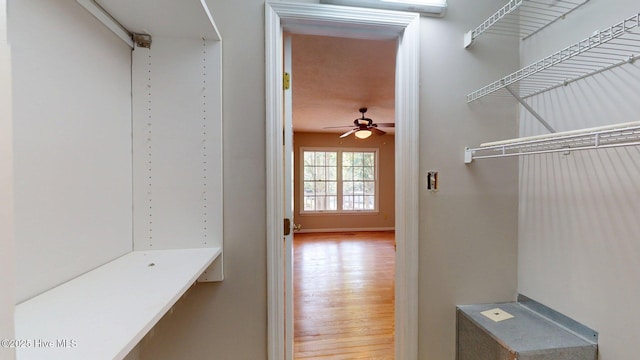 165 Sandhurst Pl, Southern Pines, NC 28387 - walk in closet featuring light wood-style flooring and ceiling fan