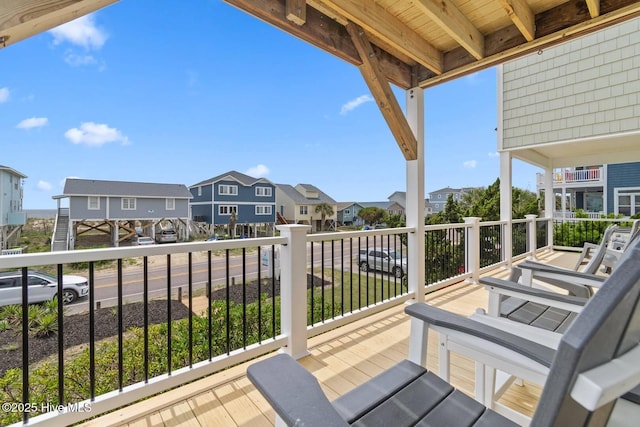 1116 E Beach Dr, Oak Island, NC 28465 - deck with a residential view