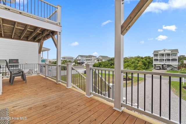 1116 E Beach Dr, Oak Island, NC 28465 - deck with a residential view