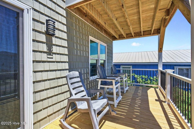 1116 E Beach Dr, Oak Island, NC 28465 - view of wooden deck