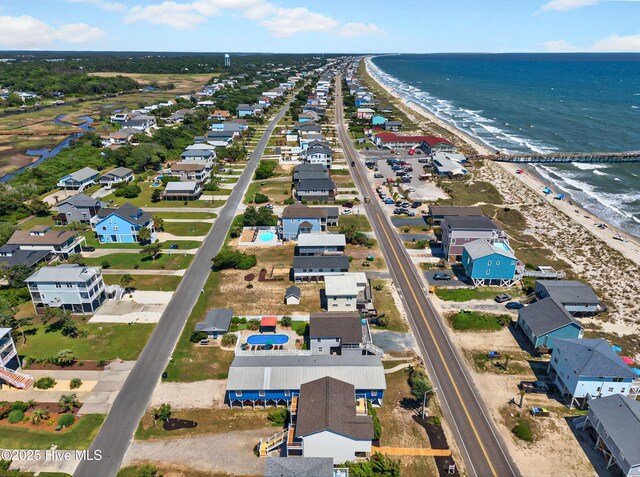 1116 E Beach Dr, Oak Island, NC 28465 - bird's eye view of waterfront with a beach