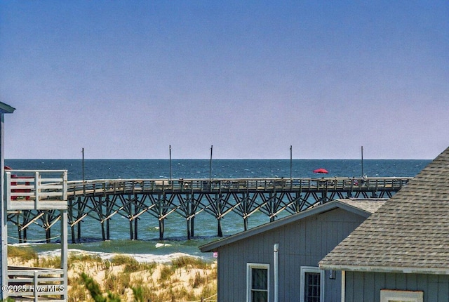 1116 E Beach Dr, Oak Island, NC 28465 - water view featuring a pier