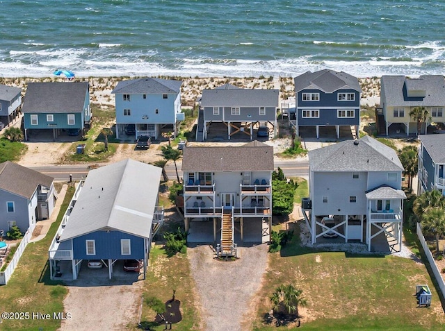 1116 E Beach Dr, Oak Island, NC 28465 - aerial perspective of suburban area with expansive coastline