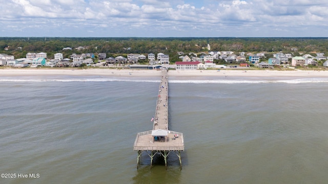 302 Mcglamery St, Oak Island, NC 28465 - aerial perspective of suburban area featuring unending shoreline