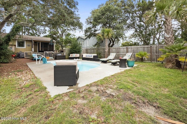 302 Mcglamery St, Oak Island, NC 28465 - view of swimming pool with an outdoor hangout area and a patio area
