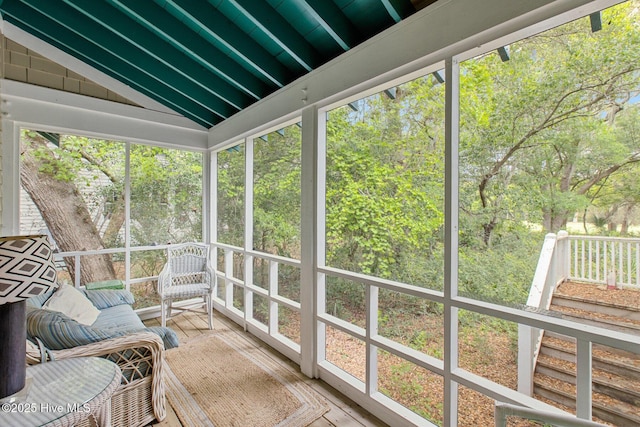 19 Sabal Palm Trl, Bald Head Island, NC 28461 - sunroom / solarium with lofted ceiling