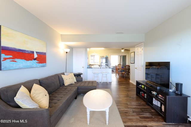 1116 E Ft Macon Rd, Atlantic Beach, NC 28512 - living area featuring dark wood-style flooring