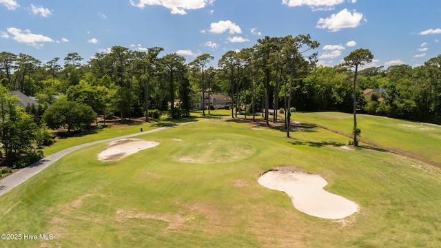 304 Lord Granville Dr, Morehead City, NC 28557 - view of property's community featuring view of wooded area, golf course view, and a lawn