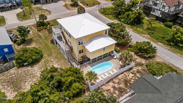 2414 Ocean Dr, Emerald Isle, NC 28594 - view from above of property featuring a pool area