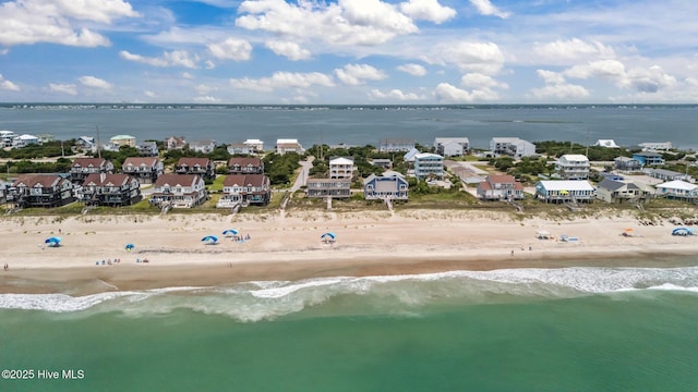 2414 Ocean Dr, Emerald Isle, NC 28594 - drone / aerial view of waterfront with a beach