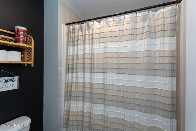 111 Pinelands Vis, Jackson Springs, NC 27281 - bathroom featuring toilet and a shower with shower curtain