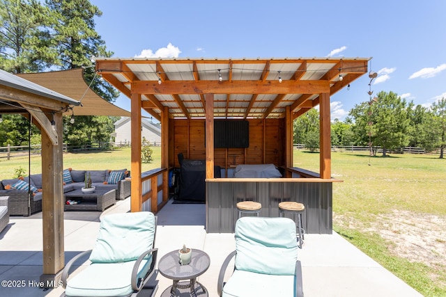 111 Pinelands Vis, Jackson Springs, NC 27281 - view of patio / terrace with an outdoor living space
