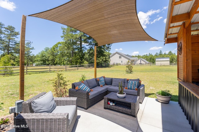 111 Pinelands Vis, Jackson Springs, NC 27281 - view of patio featuring an outdoor living space