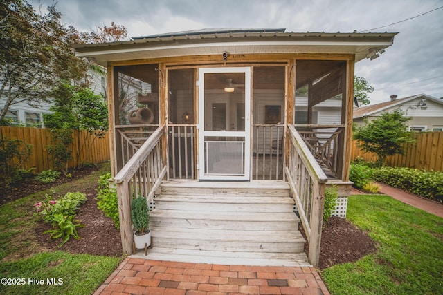 1309 N Pasteur St, New Bern, NC 28560 - property entrance with a metal roof