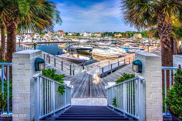 3193 Wexford Way, Southport, NC 28461 - dock area featuring a water view