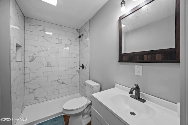 10378 Neuse Rd, Grantsboro, NC 28529 - full bath with toilet, vanity, and a tile shower