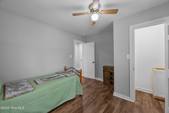 10378 Neuse Rd, Grantsboro, NC 28529 - bedroom with wood finished floors, baseboards, and a ceiling fan