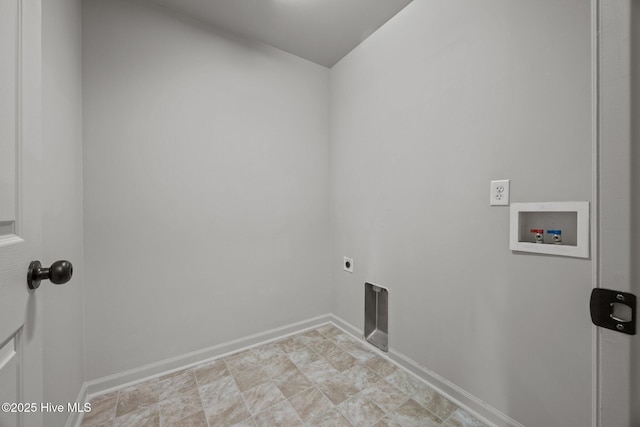 301 Haws Run Rd, Jacksonville, NC 28540 - laundry room with hookup for a washing machine, baseboards, and hookup for an electric dryer