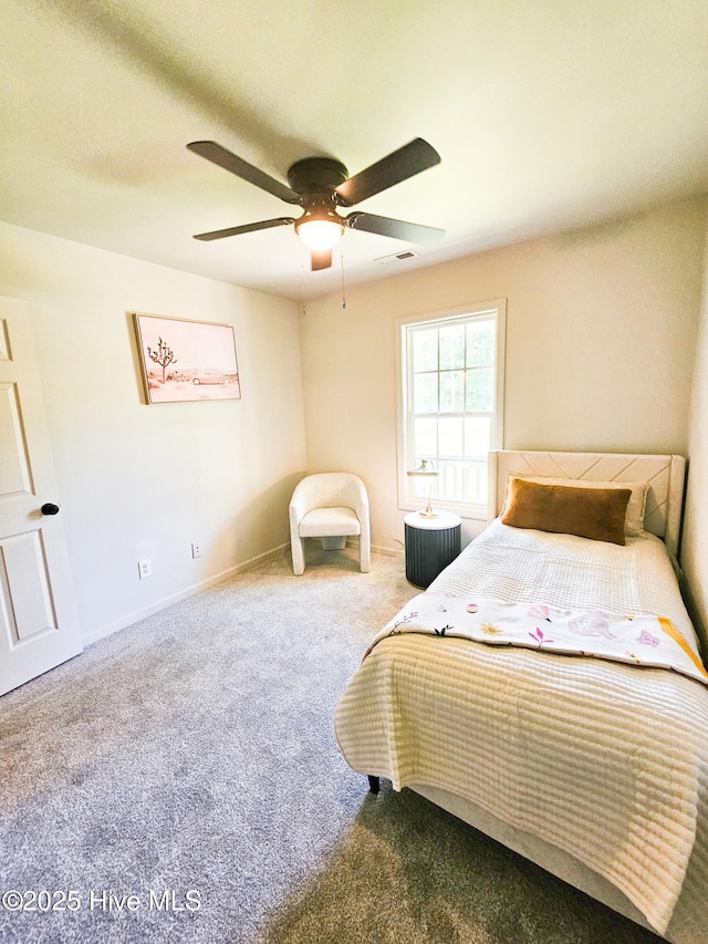 301 Haws Run Rd, Jacksonville, NC 28540 - bedroom featuring carpet floors, a ceiling fan, and baseboards