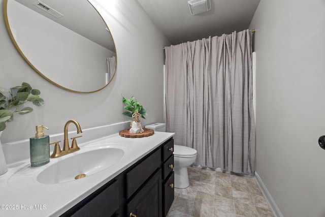 301 Haws Run Rd, Jacksonville, NC 28540 - full bath with toilet, vanity, and a shower with shower curtain