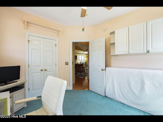 1133 Grandiflora Dr, Leland, NC 28451 - office space featuring a ceiling fan and light carpet
