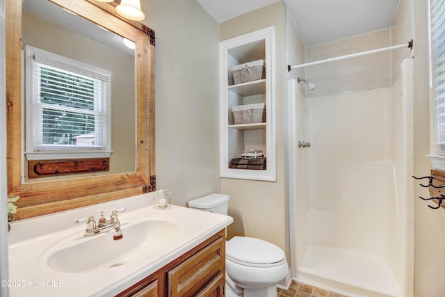 287 Perkins Rd, Goldsboro, NC 27530 - bathroom featuring toilet, vanity, and a shower