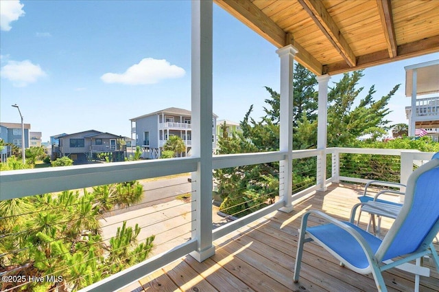 256 Brunswick Ave W Unit A, Holden Beach, NC 28462 - deck featuring a residential view
