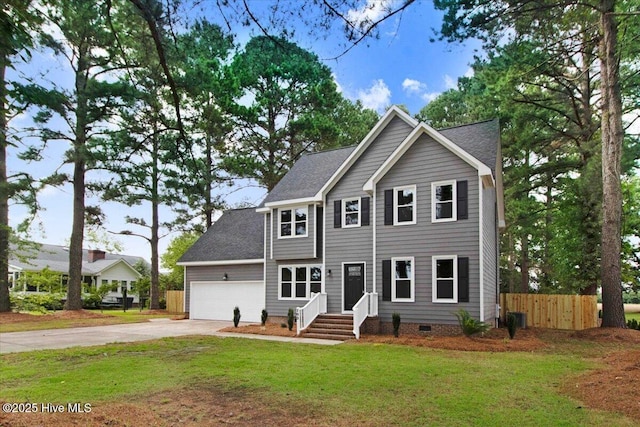 103 Sawgrass Pl, Goldsboro, NC 27534 - view of front of home featuring driveway, crawl space, a garage, and a shingled roof