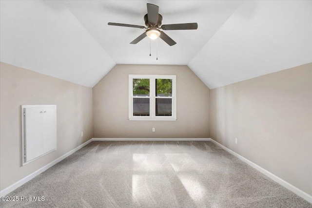 103 Sawgrass Pl, Goldsboro, NC 27534 - bonus room with carpet, vaulted ceiling, and a ceiling fan