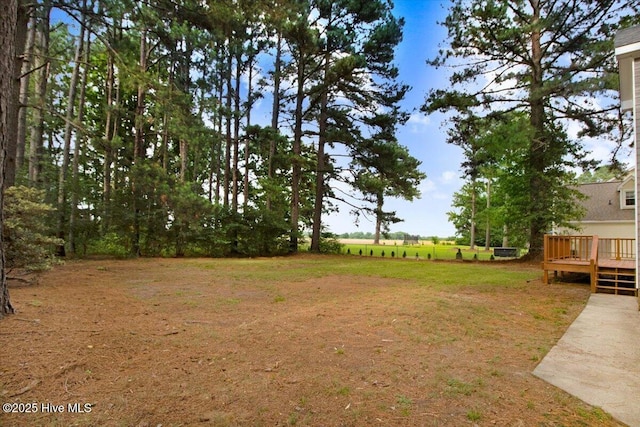 103 Sawgrass Pl, Goldsboro, NC 27534 - view of grassy yard with a wooden deck