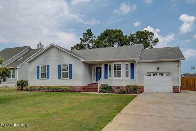 508 N Green Meadows Dr, Wilmington, NC 28405 - single story home with an attached garage, concrete driveway, and a shingled roof