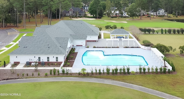 8715 NW Baton Rouge Ave NW Unit 1155-, St Phillips, Calabash, NC 28467 - view from above of property with a pool area and a golf course